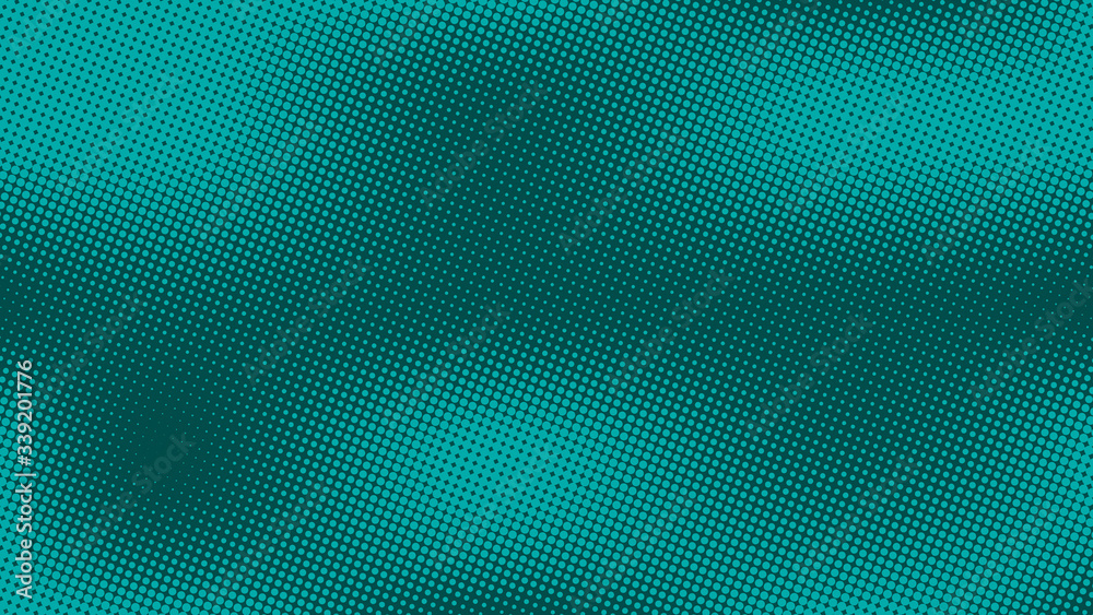 Teal green pop art background in retro comic style with halftone polka dots design, vector illustration eps10. Teal green pop art background in retro comic style with halftone polka dots design, vector illustration eps10.