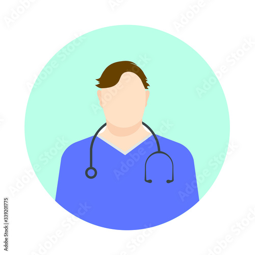 Medical icons. Doctor and nurse avatars. vector illustration