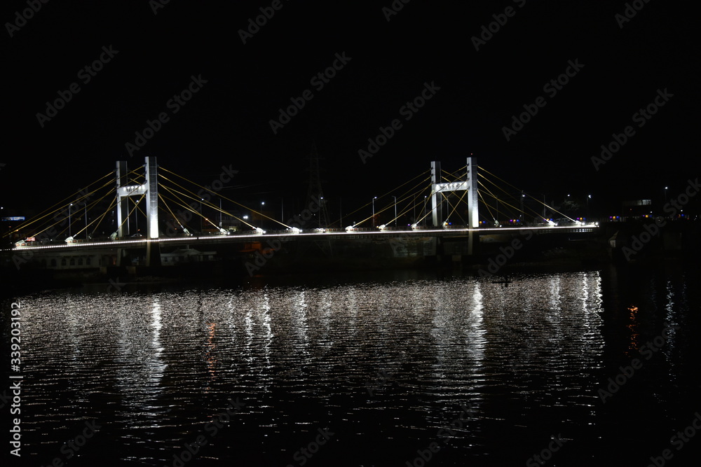Fototapeta premium Raja Bhoj Bridge, Upper Lake Area, Bhopal, Madhya Pradesh, India
