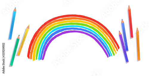 Vector illustration of rainbow arc