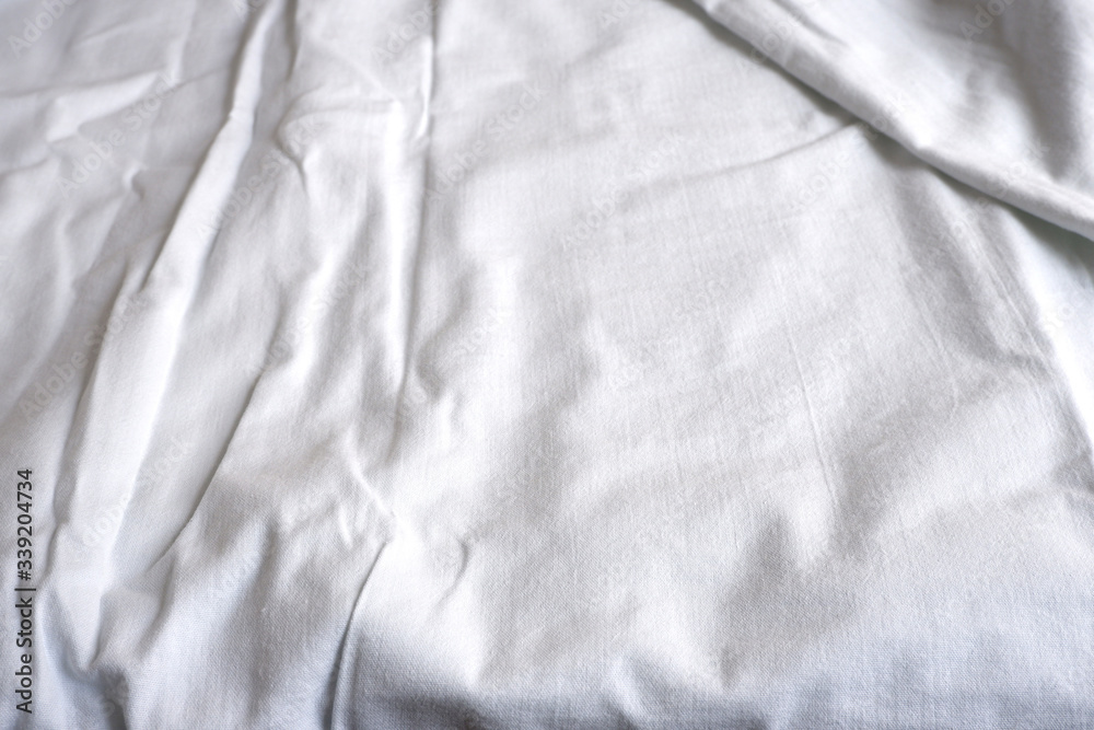 Obraz premium Beautiful advertising background. Cotton texture. White color