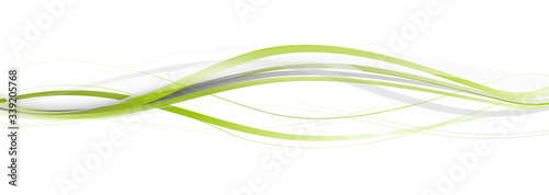 Grün Band Banner Welle Wellen Hintergrund 