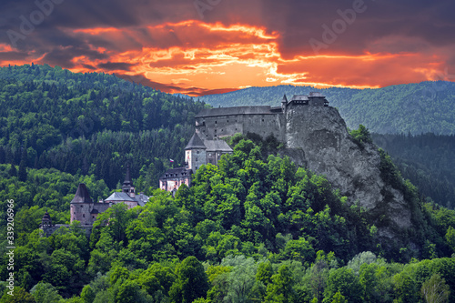 Beautiful castle Oravsky hrad - Orava castle in Oravsky Podzamok, Slovakia