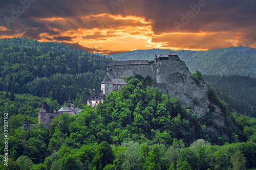 Beautiful castle Oravsky hrad - Orava castle in Oravsky Podzamok, Slovakia