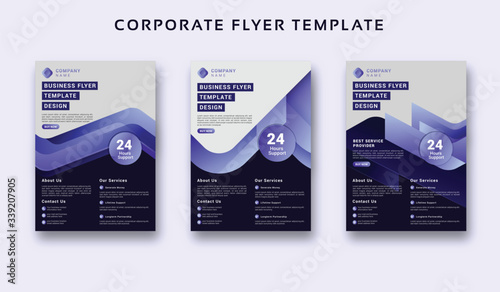 Modern Corporate business flyer  template with abstract  background