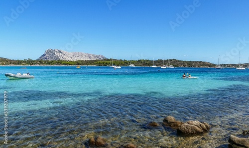 The beach of Cala Brandinchi in San Teodoro with turquoise water