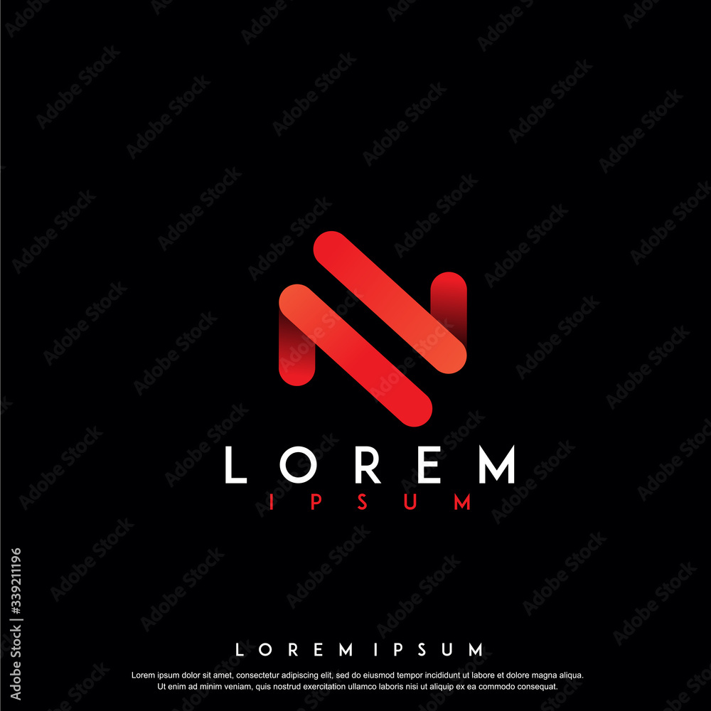 Obraz premium modern abstract technology logo. simple, gradient icon, template design