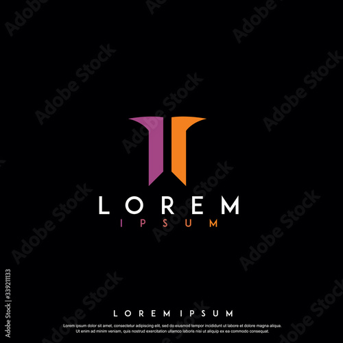 modern abstract technology logo. simple, gradient icon, template design