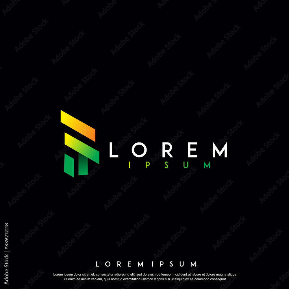 modern abstract technology logo. simple, gradient icon, template design modern abstract technology logo. simple, gradient icon, template design