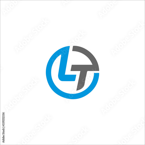 Initial letter lt logo or tl logo vector design template photo