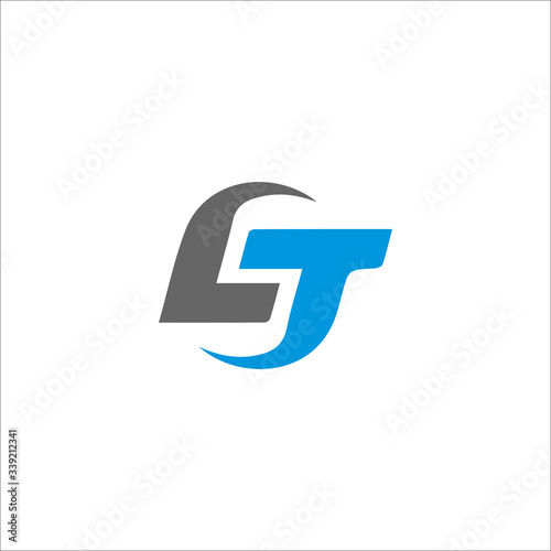 Plakat w ramie Initial letter lt logo or tl logo vector design template