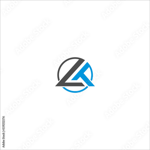 Plakat w ramie Initial letter lt logo or tl logo vector design template