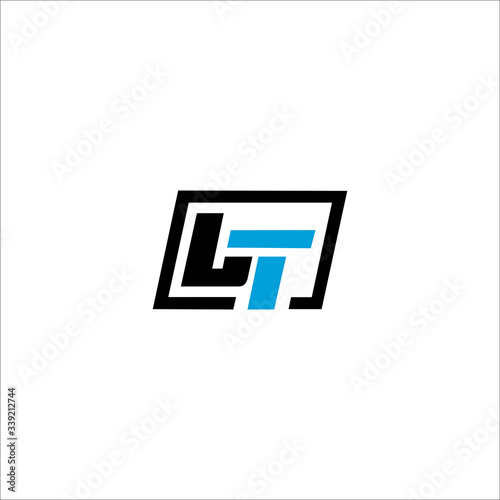 Plakat w ramie Initial letter lt or tl logo design template
