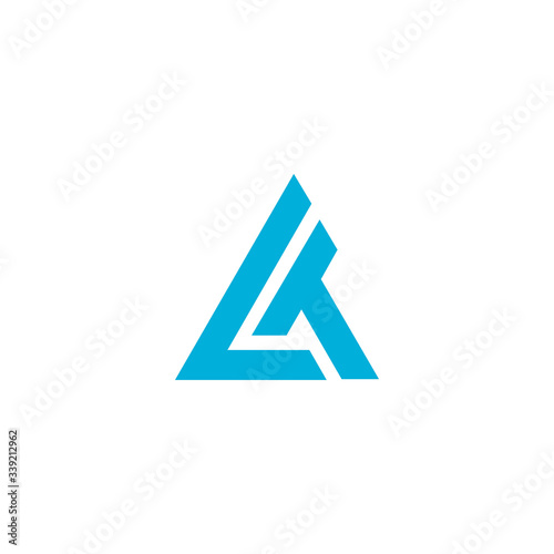 Plakat w ramie Initial letter lt or tl logo design template