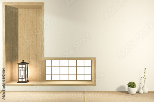 indoor empty room japan style. 3D rendering