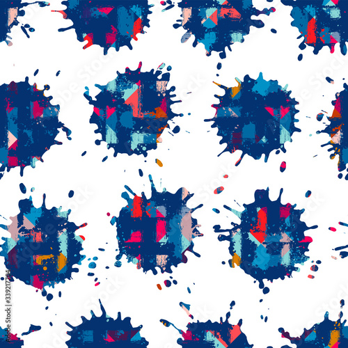 Seamless pattern with blots. Can be used as background, packaging paper, cover, fabric and etc.