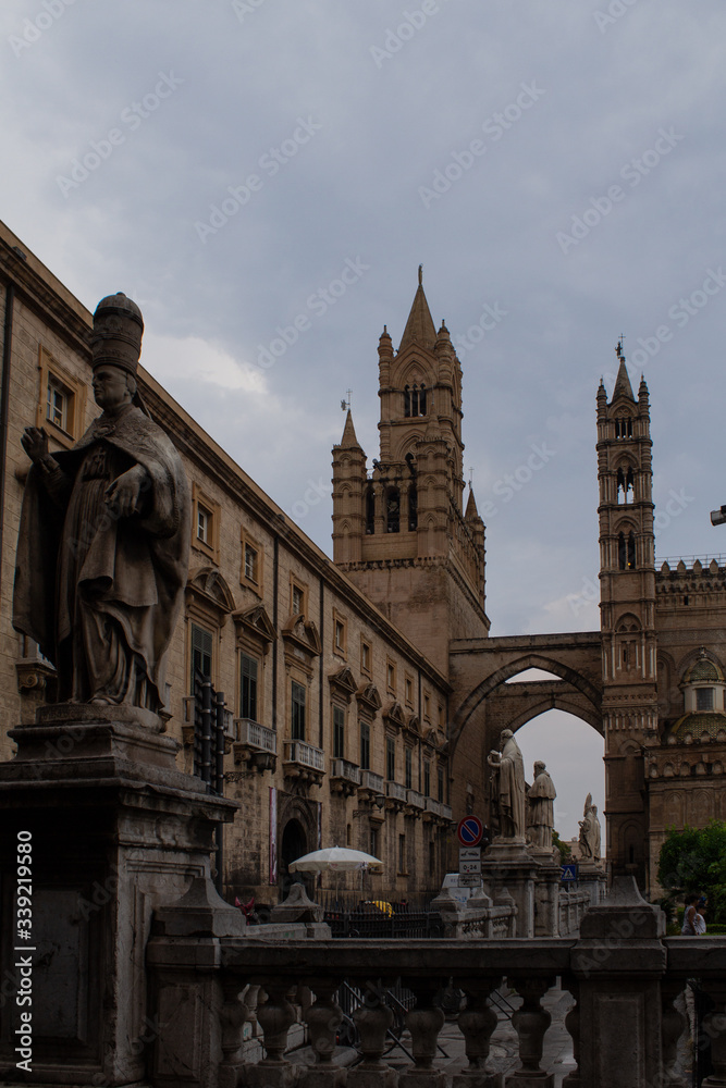 view of the cathedral of Palermo