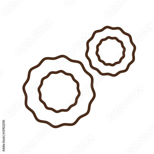 Line icon cells of body