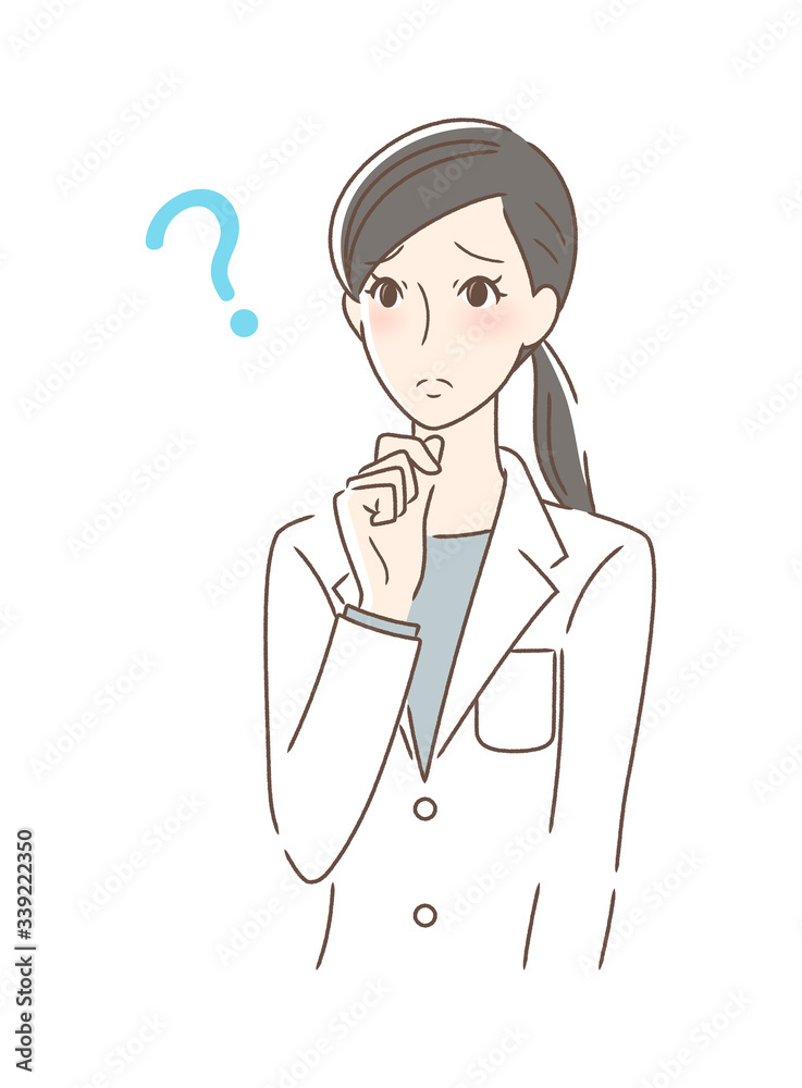 不安・疑問・悩みを感じる女性 不安・疑問・悩みを感じる女性