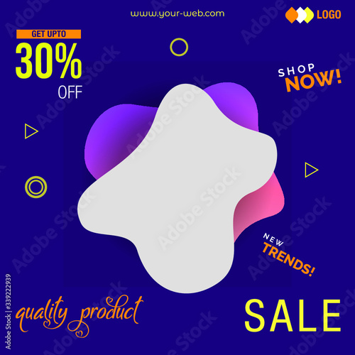 Discount fashion sale offer social media instagram marketing post template