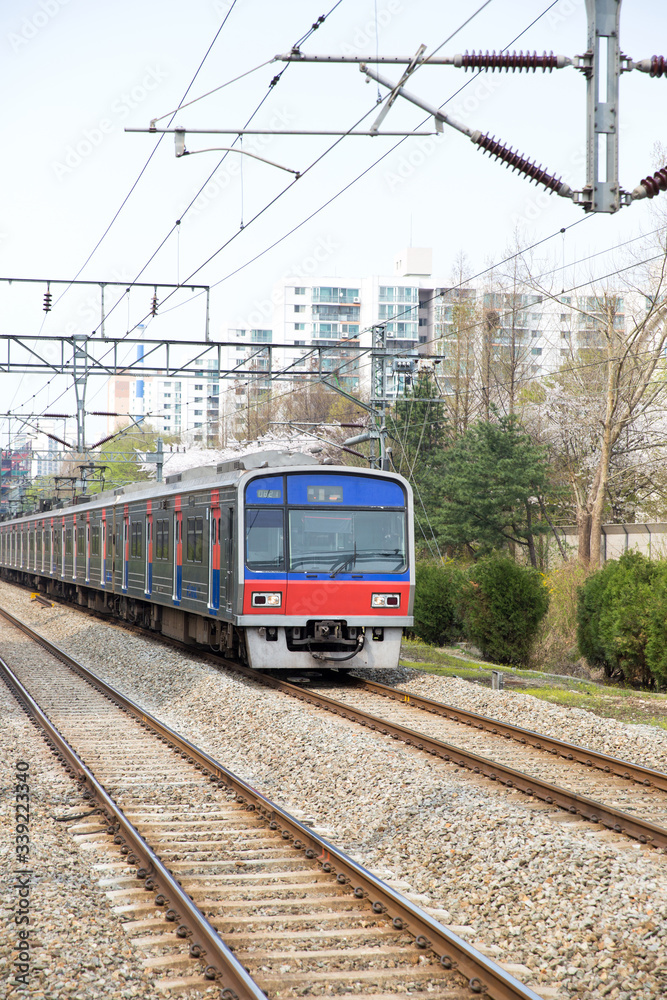 Subway. Nokcheon Station in Seoul, South Korea.
