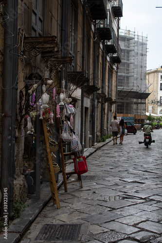 getting lost in the streets of the artistic quarter of Kalsa, Palermo sicily Italy © Andrew Word