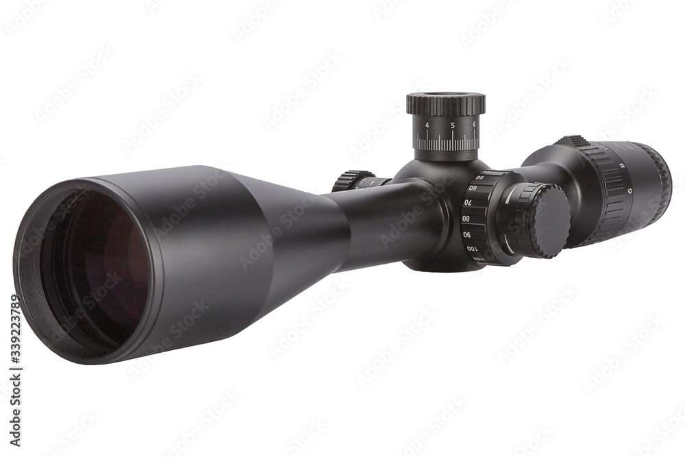 rifle scope on a white background