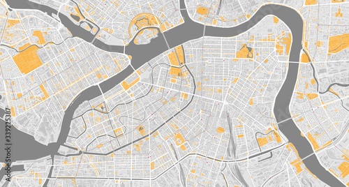 Detailed map of central St Petersburg, Russia