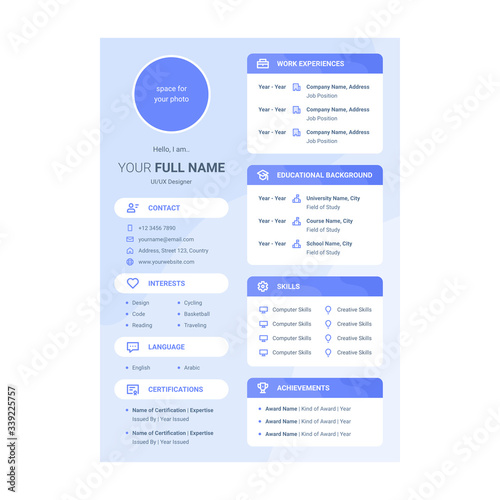 cv resume design template vector
