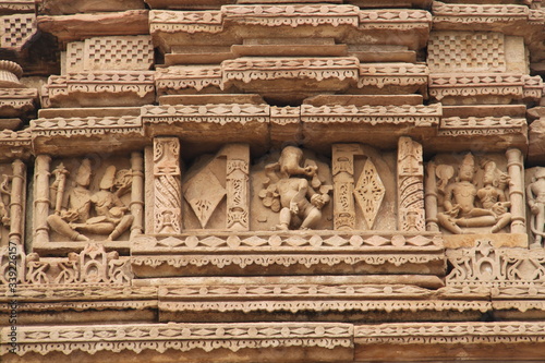 Details and Decoration of the Sas Bahu Ka Mandir Temple, Gwalior, India