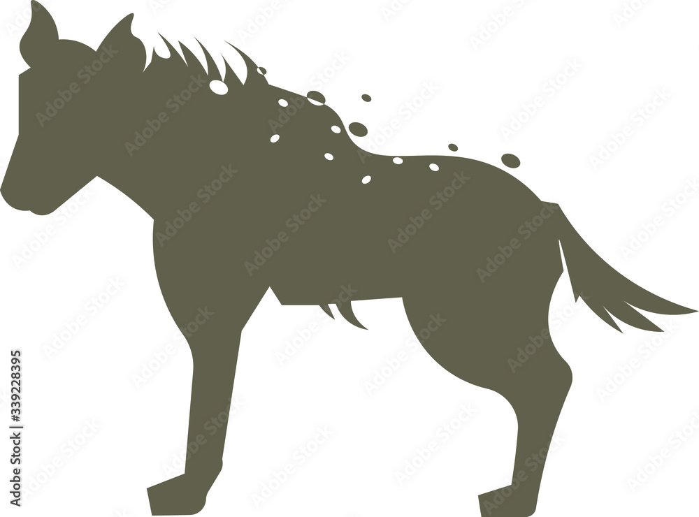 Obraz premium black horse vector illustration