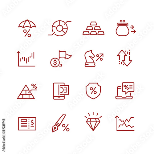 business and marketing icons set 