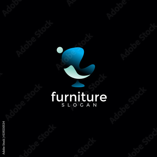 luxury furniture, interior, decoration logo template design