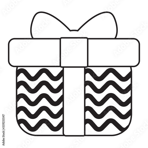 vector cartoon cute gift box isolated