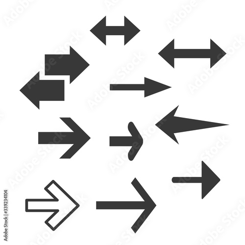Arrows big set icons vector collection. Modern simple arrows. Vector illustration