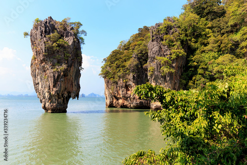 Tapu island in the middle of beautiful water ,Phang Nga province,southern of Thailand © suchatbky