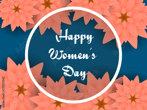 easy to edit vector illustration of beautiful woman for Happy International Women's Day greetings Background