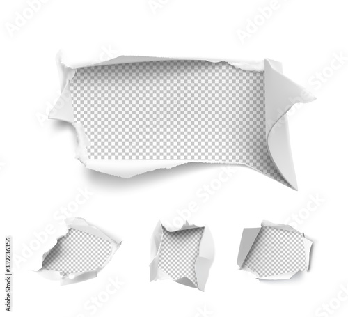 Realistic hole in paper. Vector illustration element ready for your design.	EPS10.	
