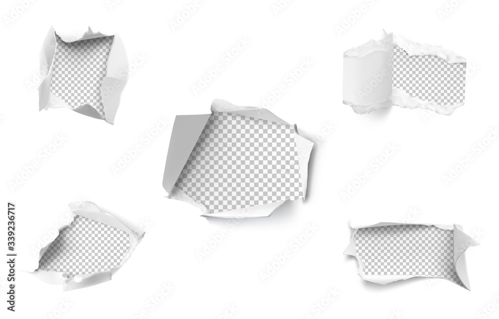 Realistic hole in paper. Vector illustration element ready for your design.	EPS10.	