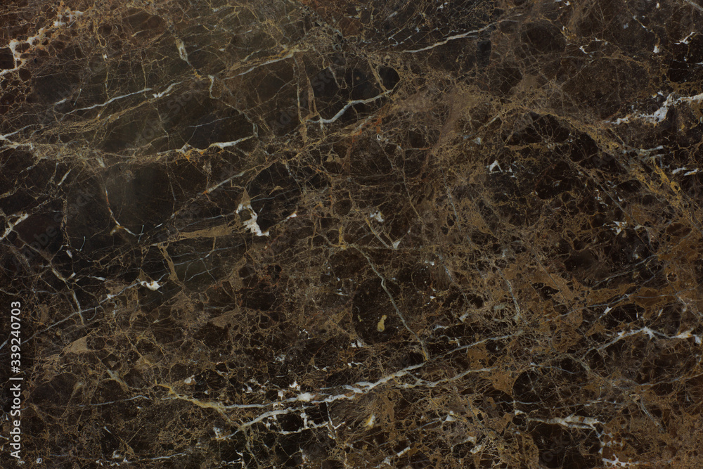 Background with a texture of natural dark brown marble called Emperador Dark