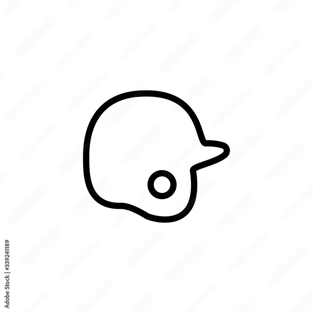 baseball helmet icon vector design template baseball helmet icon vector design template