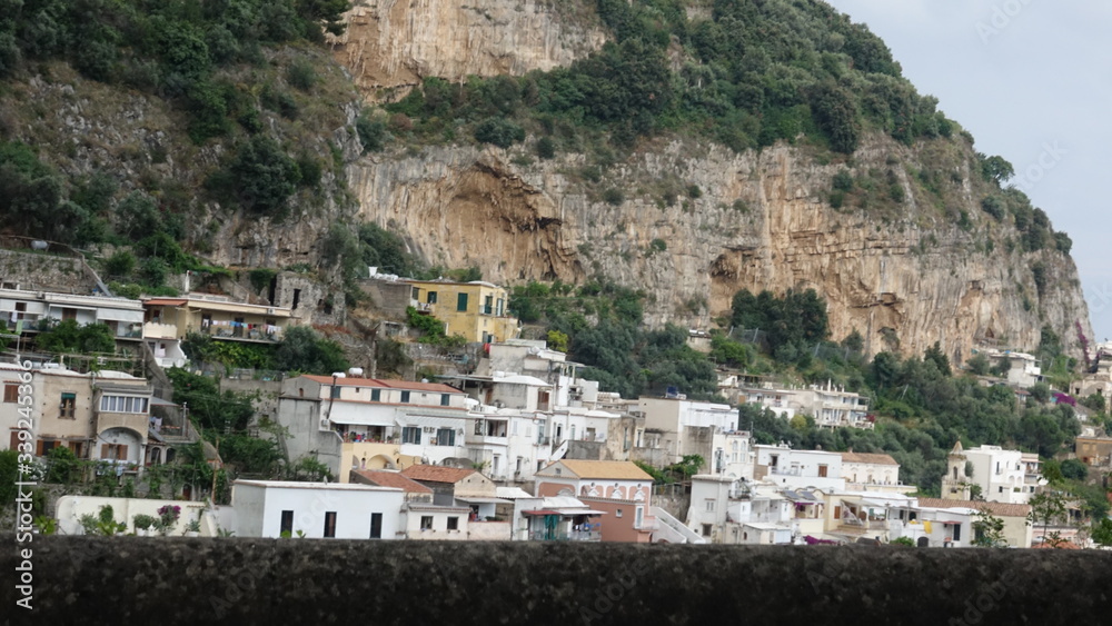 Amalfi Costa, Italy, Landscape, The beach and the buildings