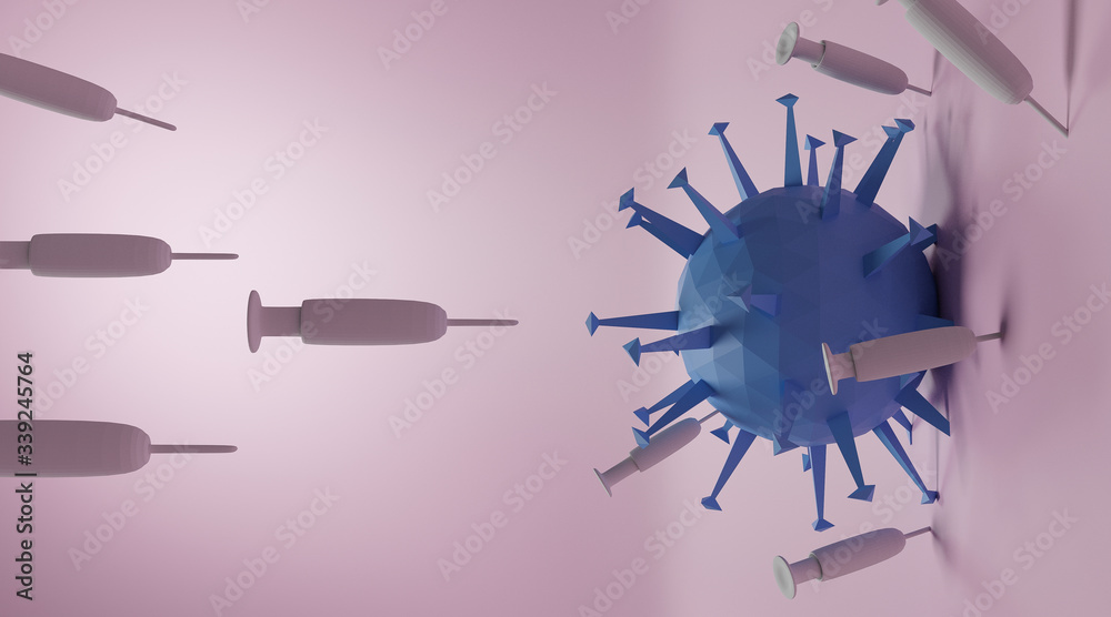 Virus cell influenza background COVID-19 3d illustration Virus cell influenza background COVID-19 3d illustration