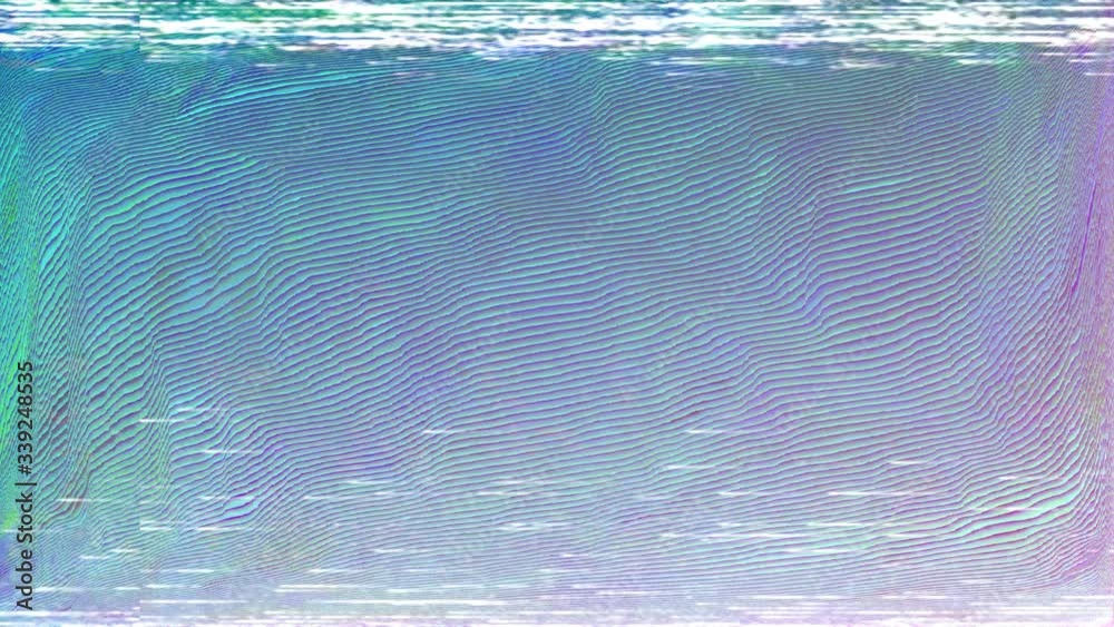 VCR Scrolling horizontal lines on gradient neon pixels background Stock Video Adobe Stock