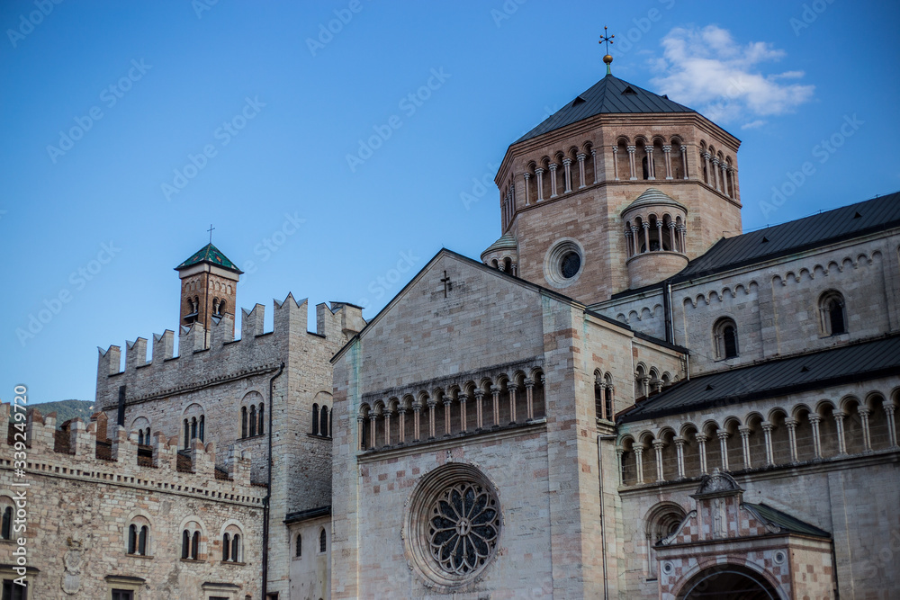 View of Trento Cathedral (Cattedrale di San Vigilio) in the Old Town