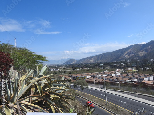 Landscape of Pomasqui and Catequilla Hill photo