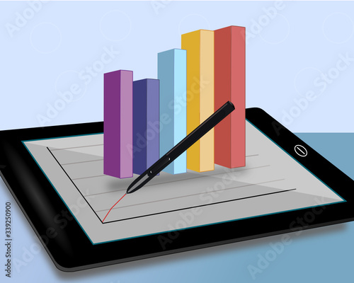 Tablette numérique et diagramme