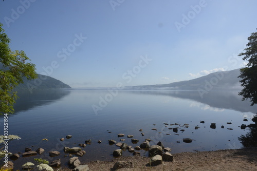 Loch Ness  clear sky  calm water