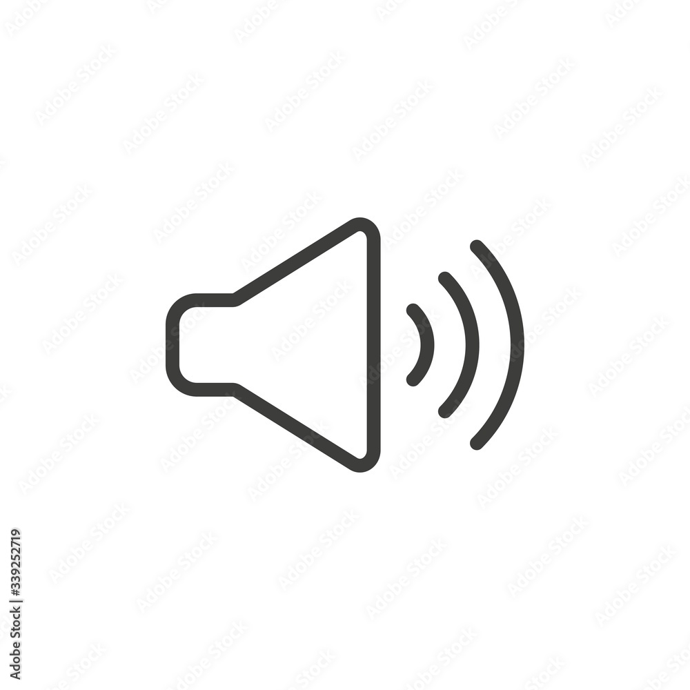 Speaker icon on white background Speaker icon on white background