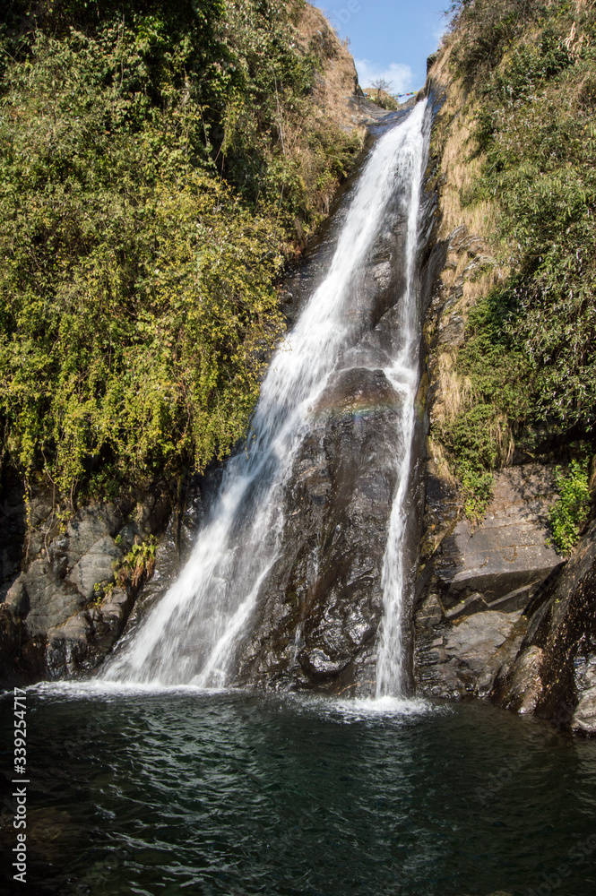 Bhagsu Nag Waterfall in McLeod Ganj, India